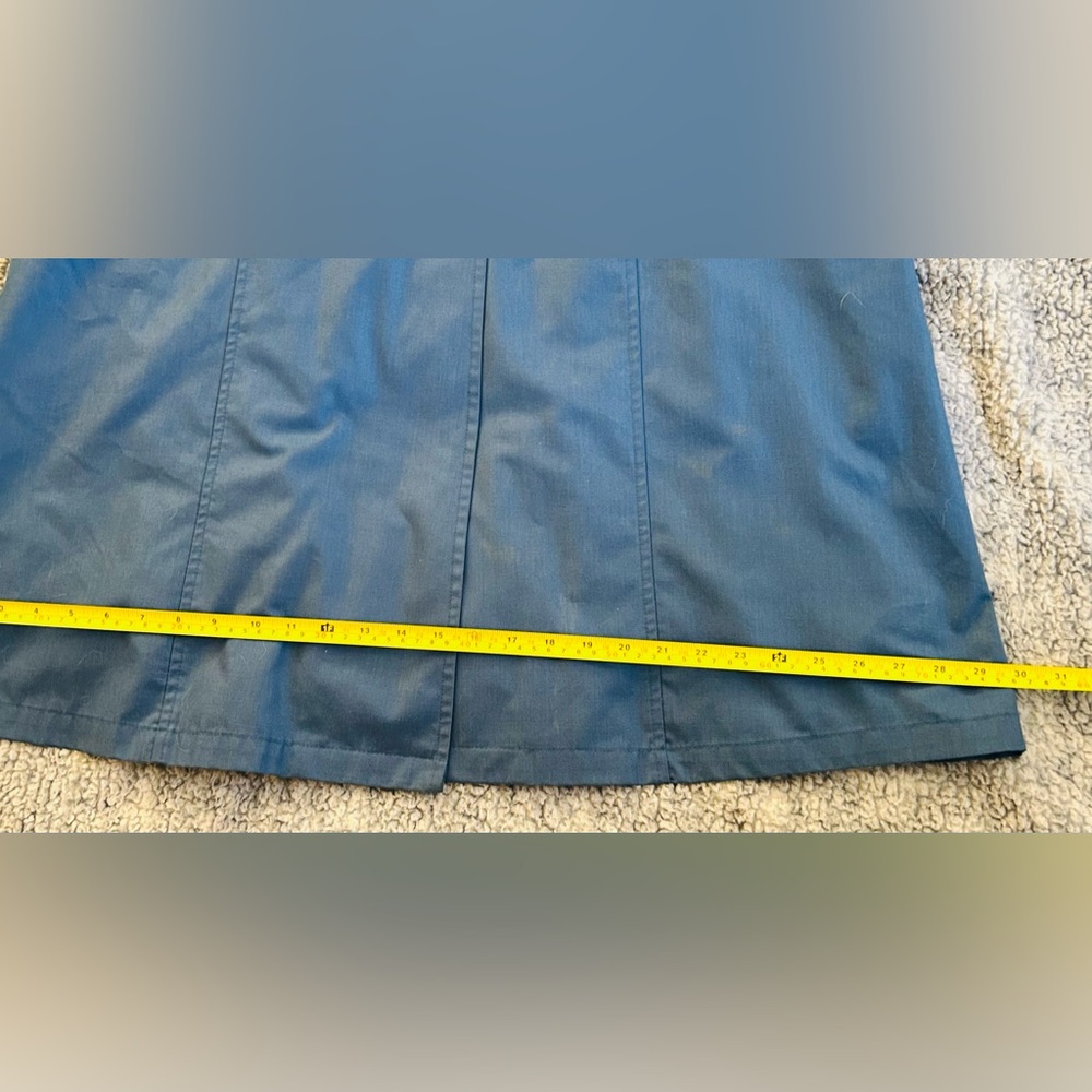 London Fog Vintage Blue Trench Rain Coat Womens Size 8 Regular - Picture 9 of 15